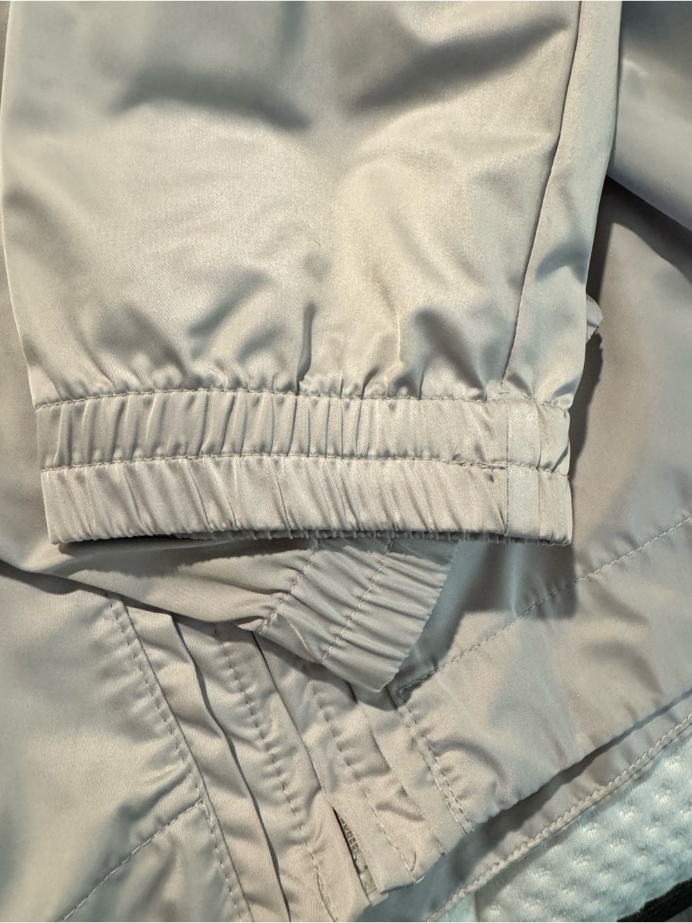 Light Gray Women's Hooded Rain Jacket - Picture 4 of 7